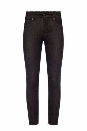 DKNY two-tone cropped leggings Schwarz